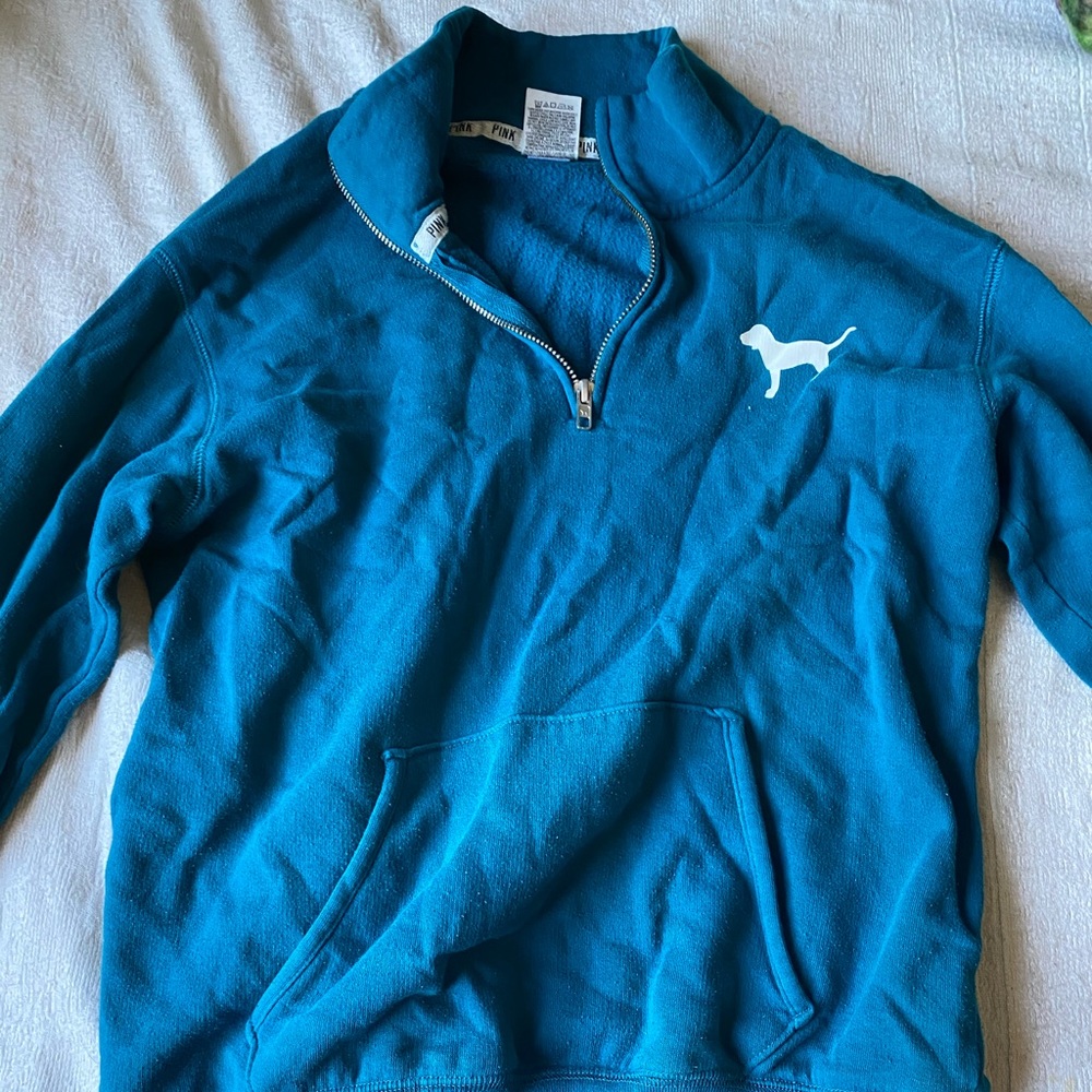 PINK Victoria’s Secret 1/4 zip crew neck